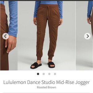 Lululemon dance studio MR joggers Roasted Brown Sz 2